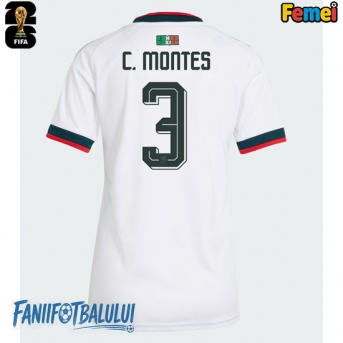 Mexic Cesar Montes #3 Echipament de Fotbal Replică Mondial 2026 Femei Deplasare